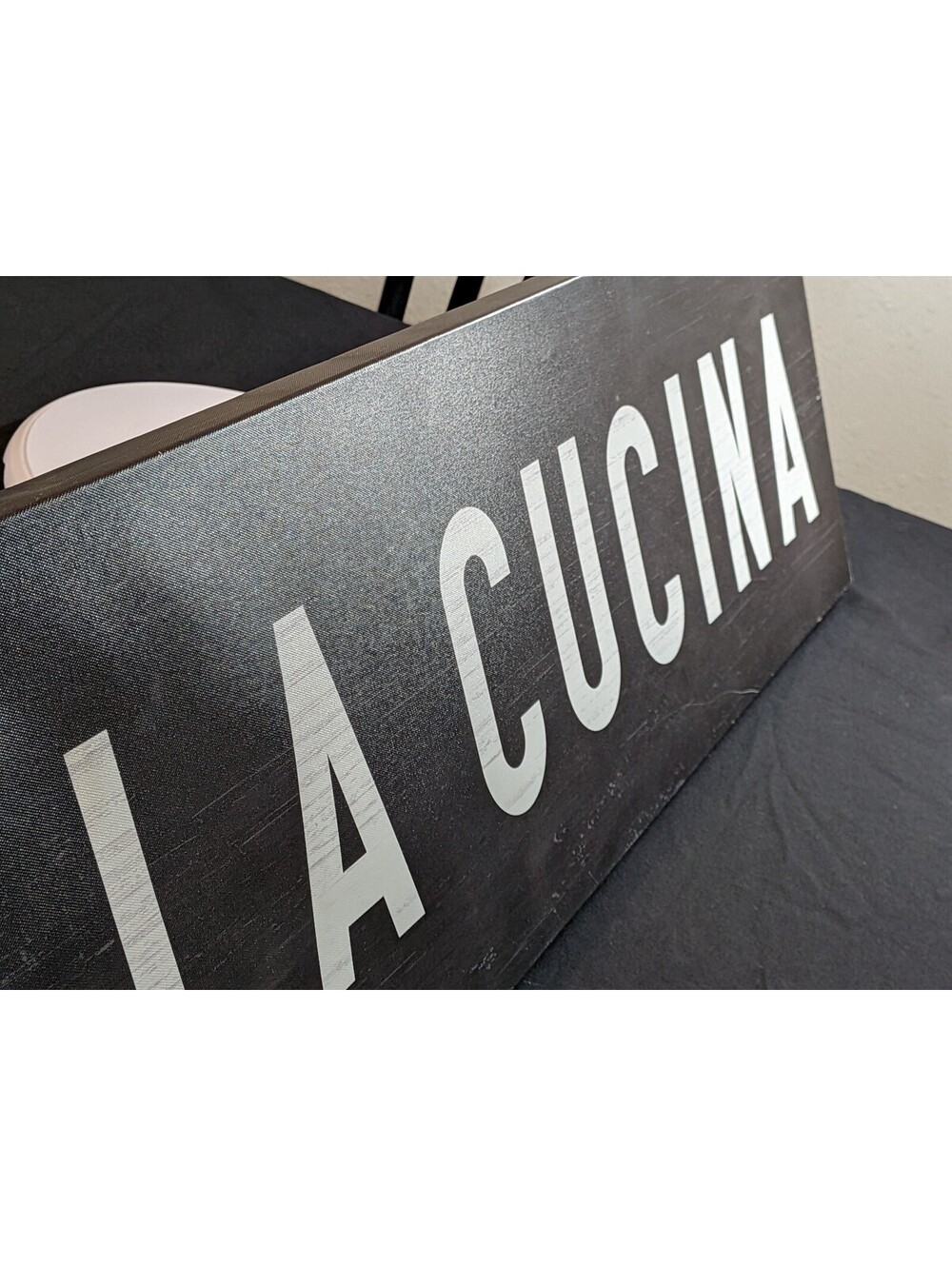 LA CUCINA Black White Kitchen Wall Sign Italian Kitchen Decor
